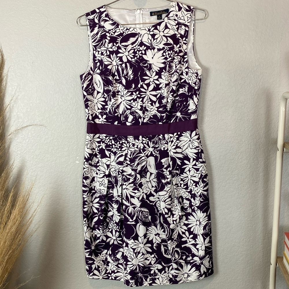 Brooks Brothers purple floral dress - Picture 2 of 6